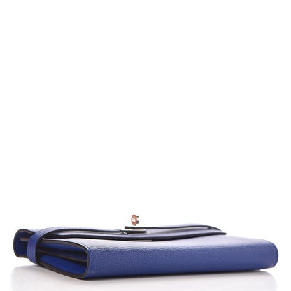 Hermes Chevre Mysore Kelly Longue Wallet Bleu Electrique 4 of 7