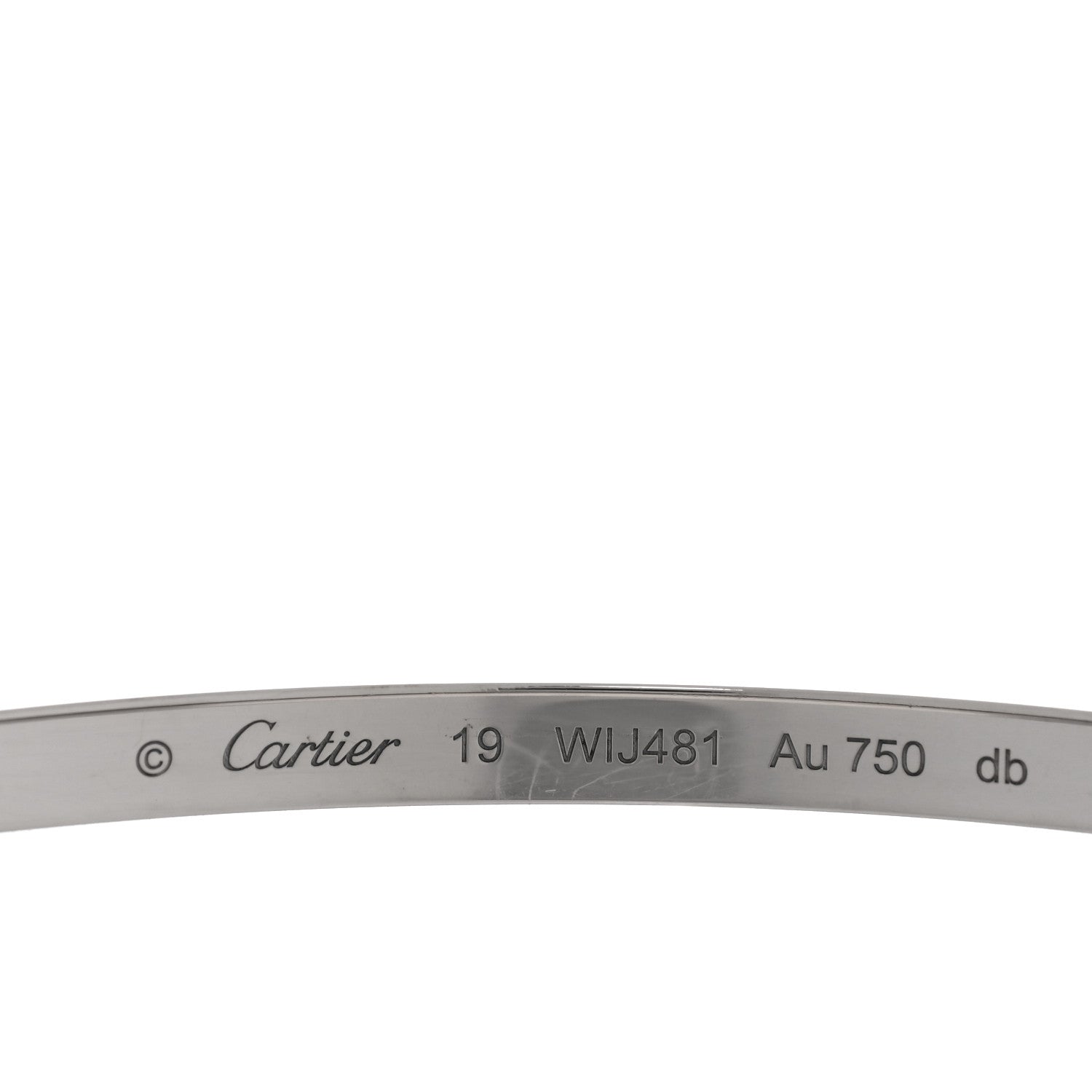 Cartier 18K White Gold Small LOVE Bracelet 19 4 of 7