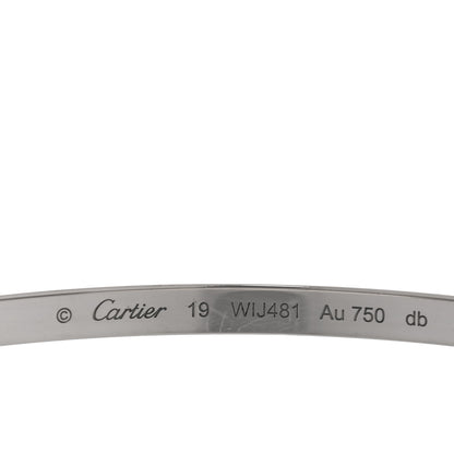 Cartier 18K White Gold Small LOVE Bracelet 19 4 of 7