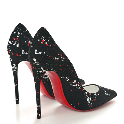 Christian Louboutin Toile So Kate 120 Splash Pumps 36 Black Red White 2 of 8