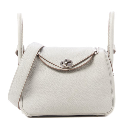 Hermes Taurillon Clemence Mini Lindy 20 Gris Perle 1 of 9