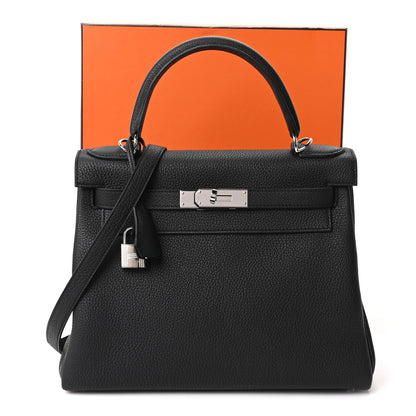 Hermes Togo Kelly Retourne 28 Black 17 of 17