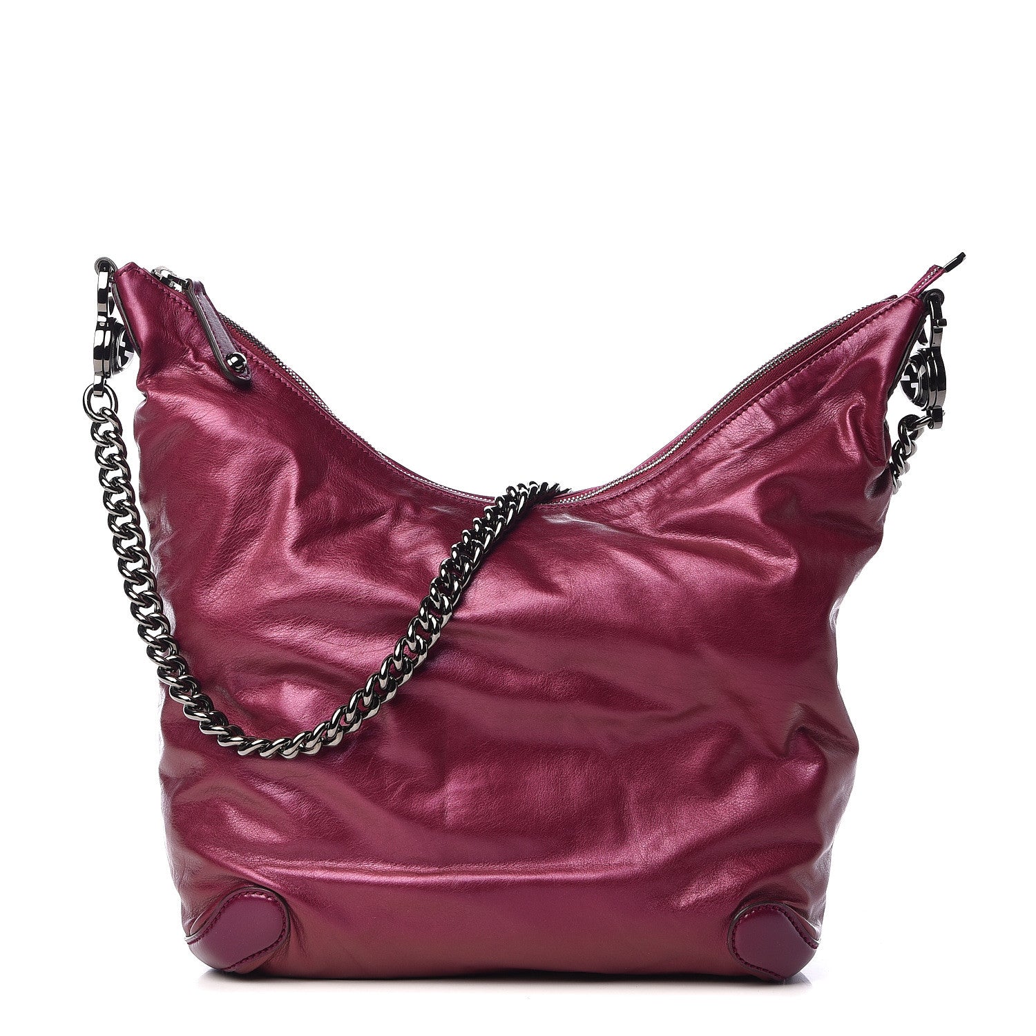 Gucci Metallic Calfskin Medium Galaxy Hobo Purple 1 of 10