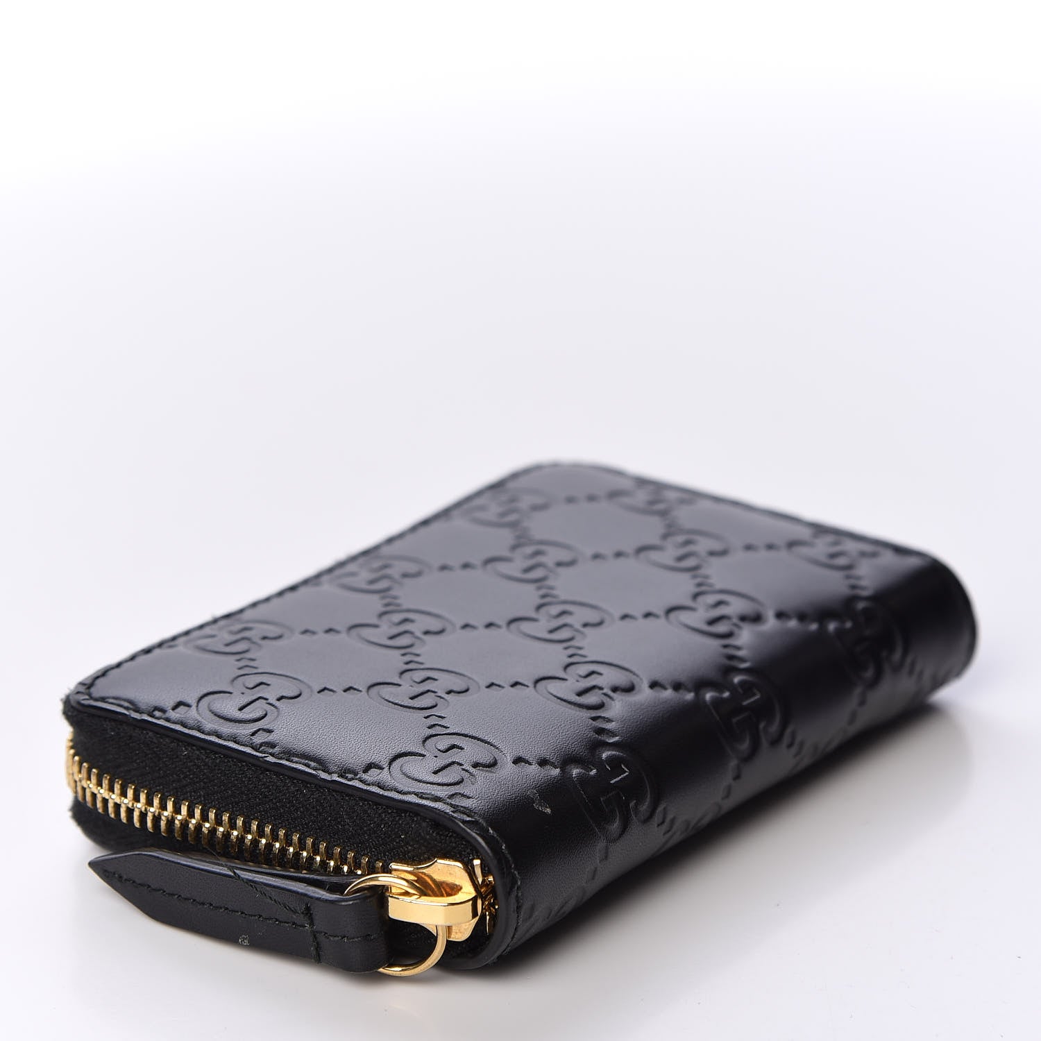 Gucci Guccissima Zip Around Card Case Black 3 of 9
