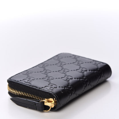 Gucci Guccissima Zip Around Card Case Black 3 of 9