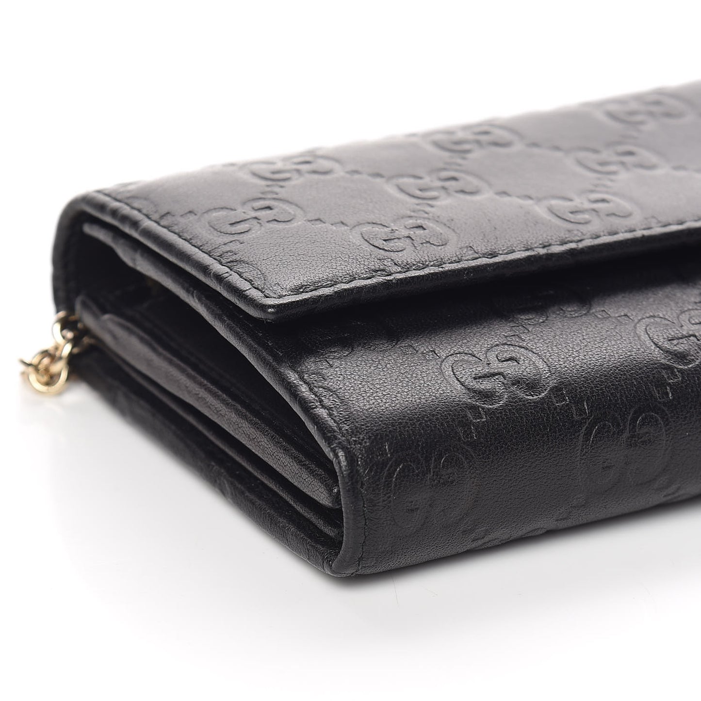 Guccissima Signature Dice Chain Wallet Black