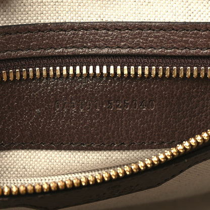 Gucci Monogram Jumbo GG Textured Dollar Calfskin Web Messenger Shoulder Bag Camel Ebony New Acero 7 of 9
