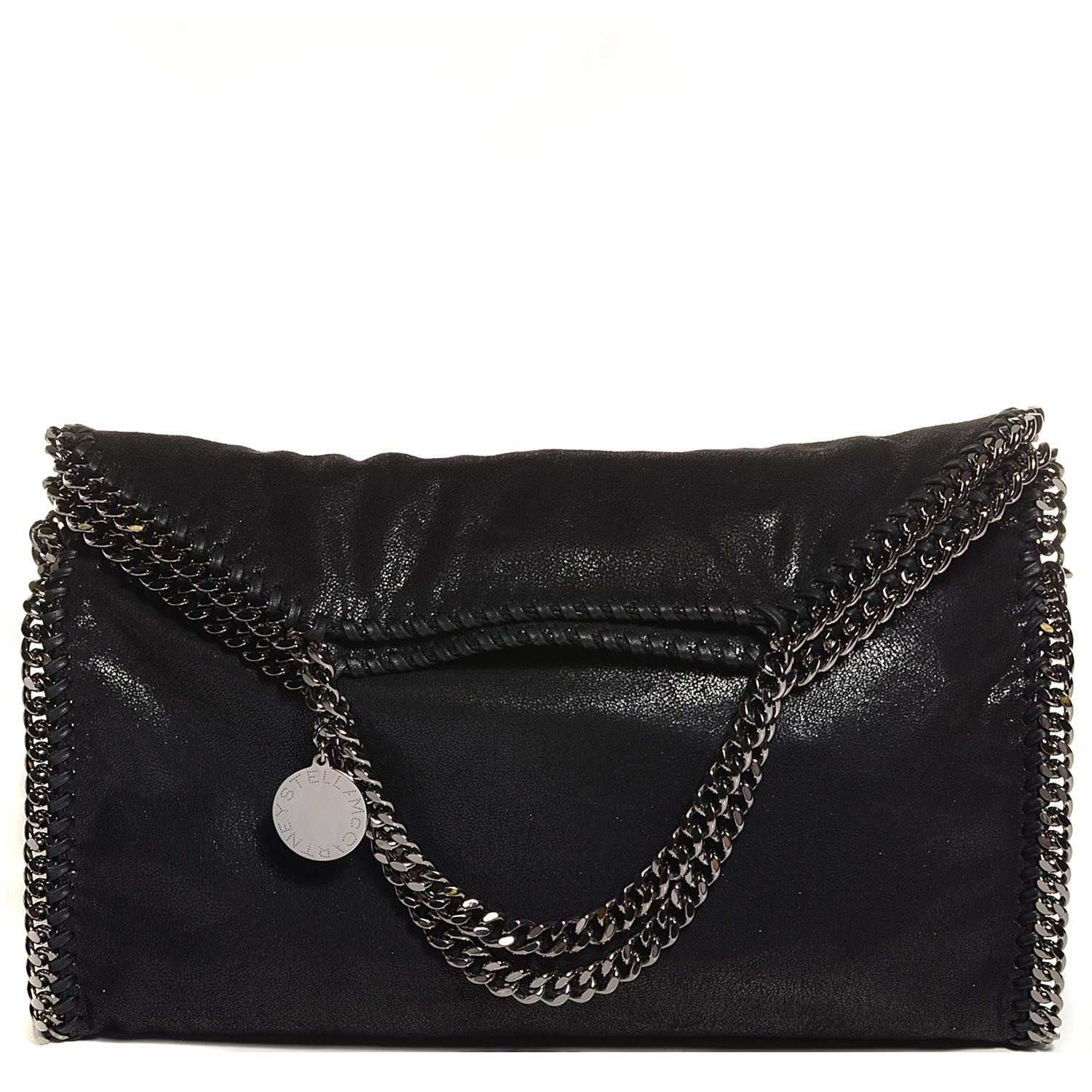 Stella McCartney Shaggy Deer Small Falabella Fold Over Tote Black 1 of 9