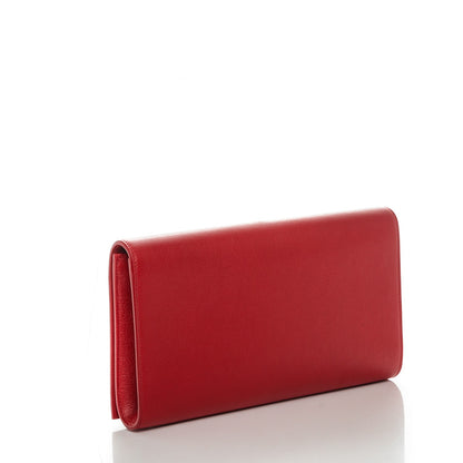 Saint Laurent Calfskin Monogram Large Belle De Jour Clutch Lipstick Red 3 of 7