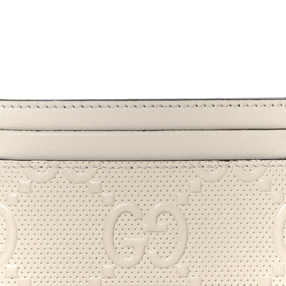 Gucci Calfskin GG Tennis Embossed Card Holder Mystic White 7 of 10