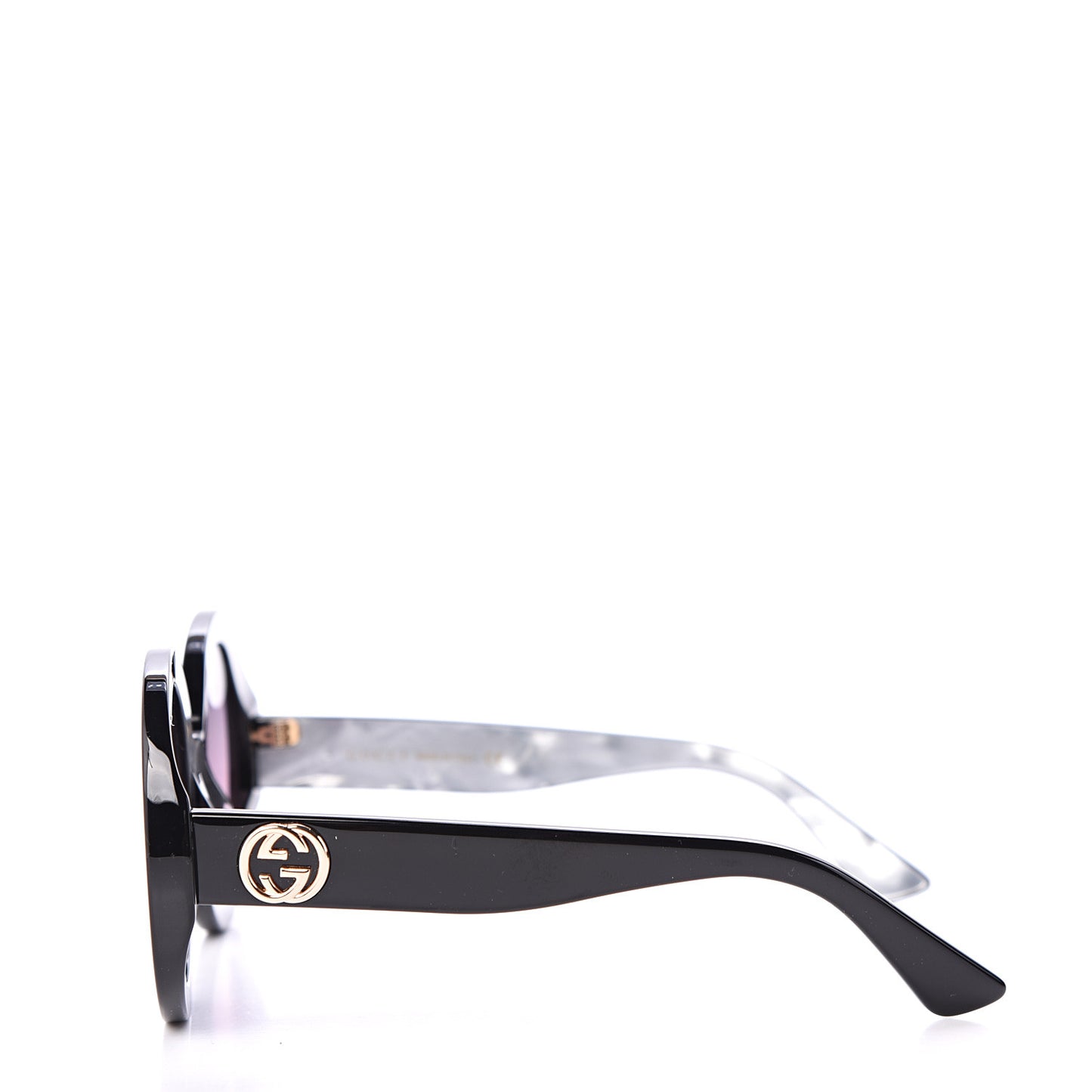 Acetate Round GG Sunglasses GG0319S Black