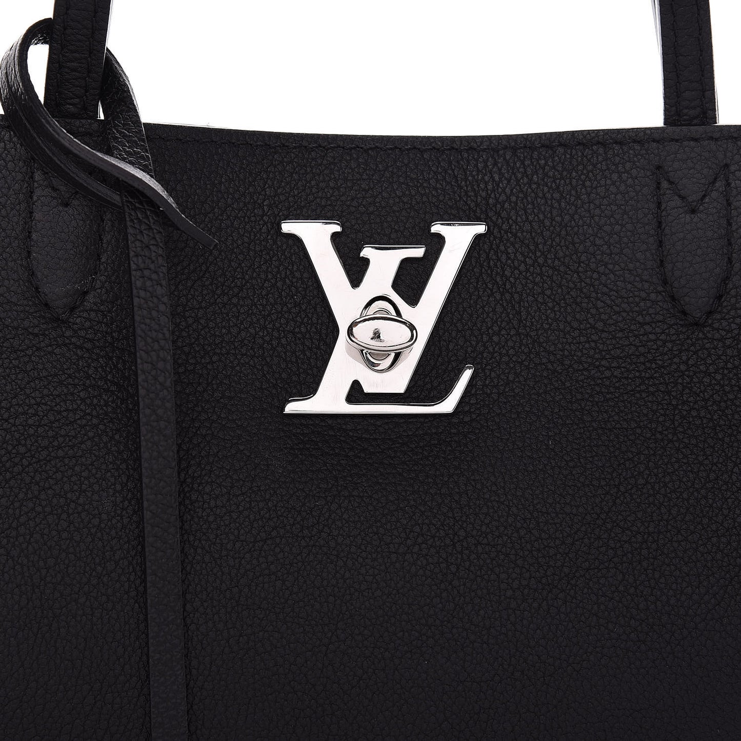 Calfskin Lockme Cabas Black