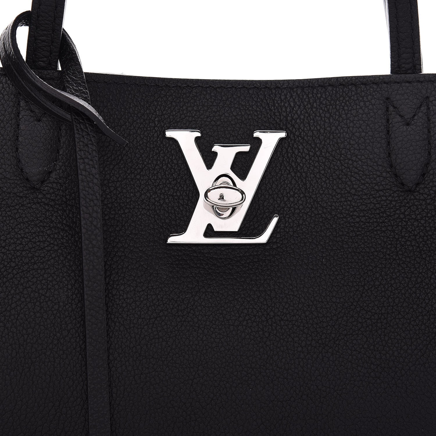 Louis Vuitton Calfskin Lockme Cabas Black 8 of 12