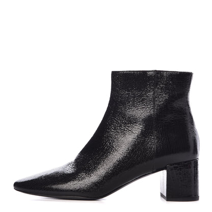 Saint Laurent Metallic Crackled Lou Zip Bootie 39.5 Black 1 of 9