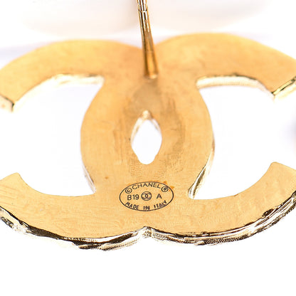 Chanel Resin Along The Nile CC Earrings Gold Black 4 of 5