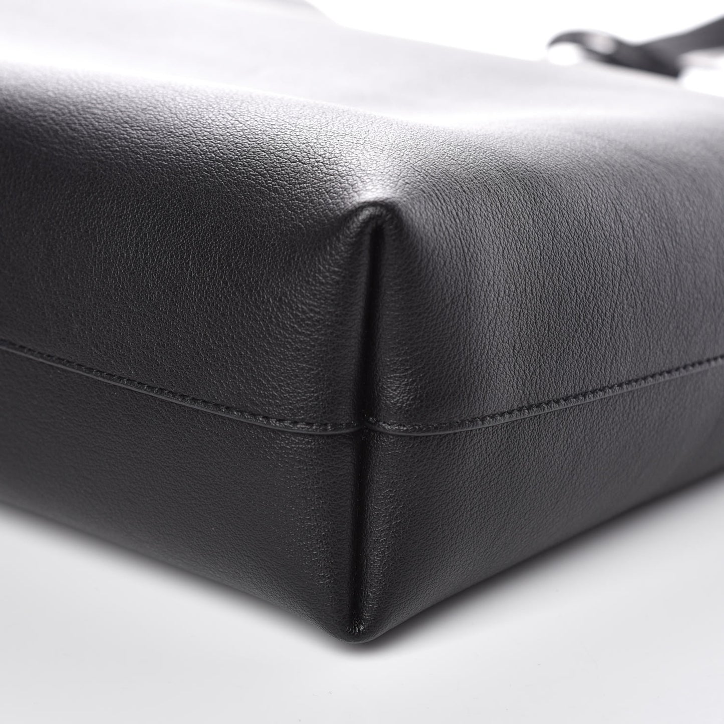 Calfskin Medium Shopping Tote Black