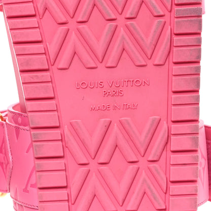 Louis Vuitton Calfskin Monogram Embossed Bom Dia Flat Mule Sandals 39 Pink 7 of 10