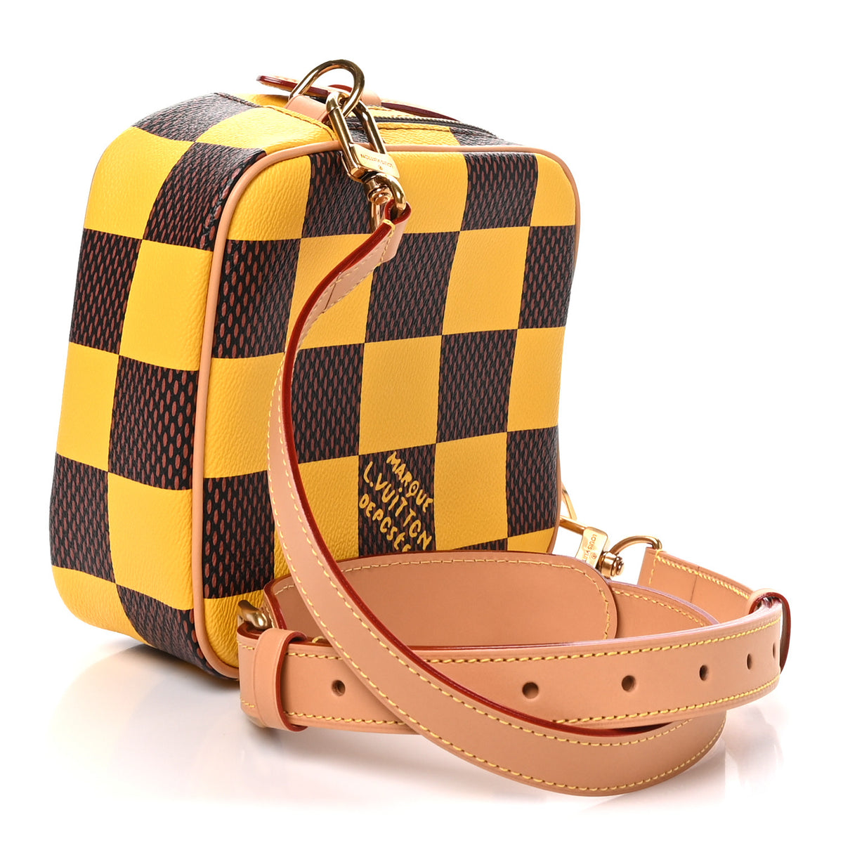Louis Vuitton Damier Pop Chess Messenger Jaune Mat 3 of 9