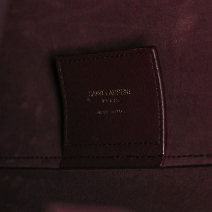 Saint Laurent Calfskin Toy Shopping Tote Dark Red 6 of 9