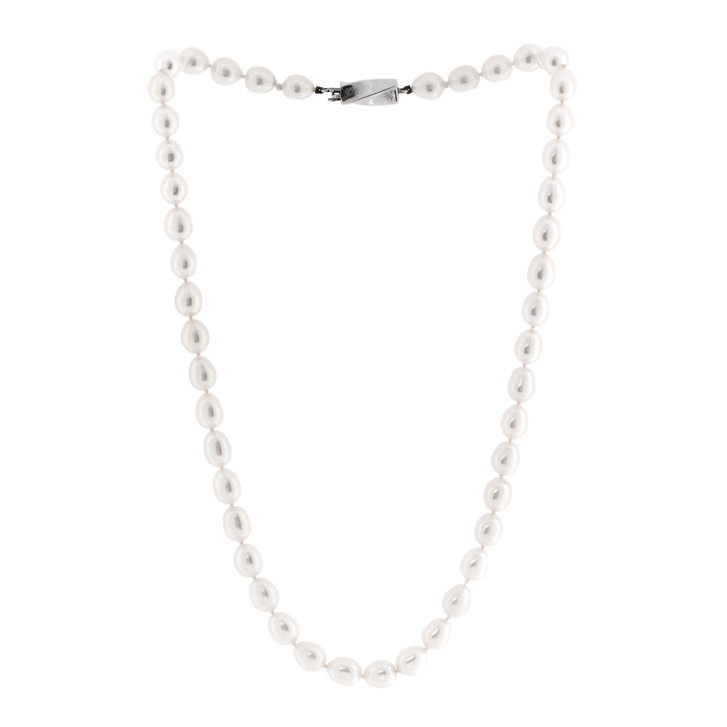 Sterling Silver Freshwater Cultured Pearl 6.5-7mm Strand Necklace