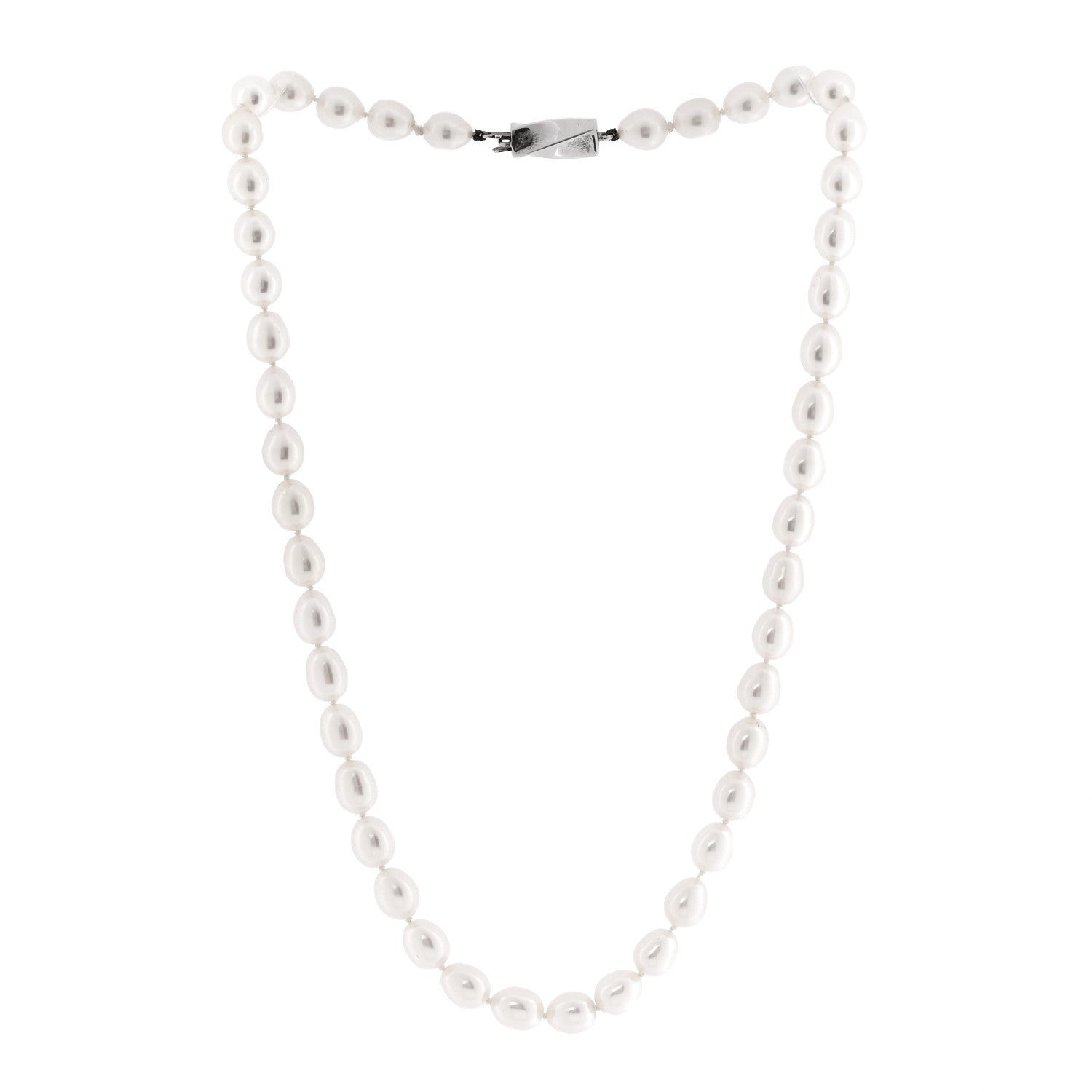 Tiffany Sterling Silver Freshwater Cultured Pearl 6.5-7mm Strand Necklace 3 of 5