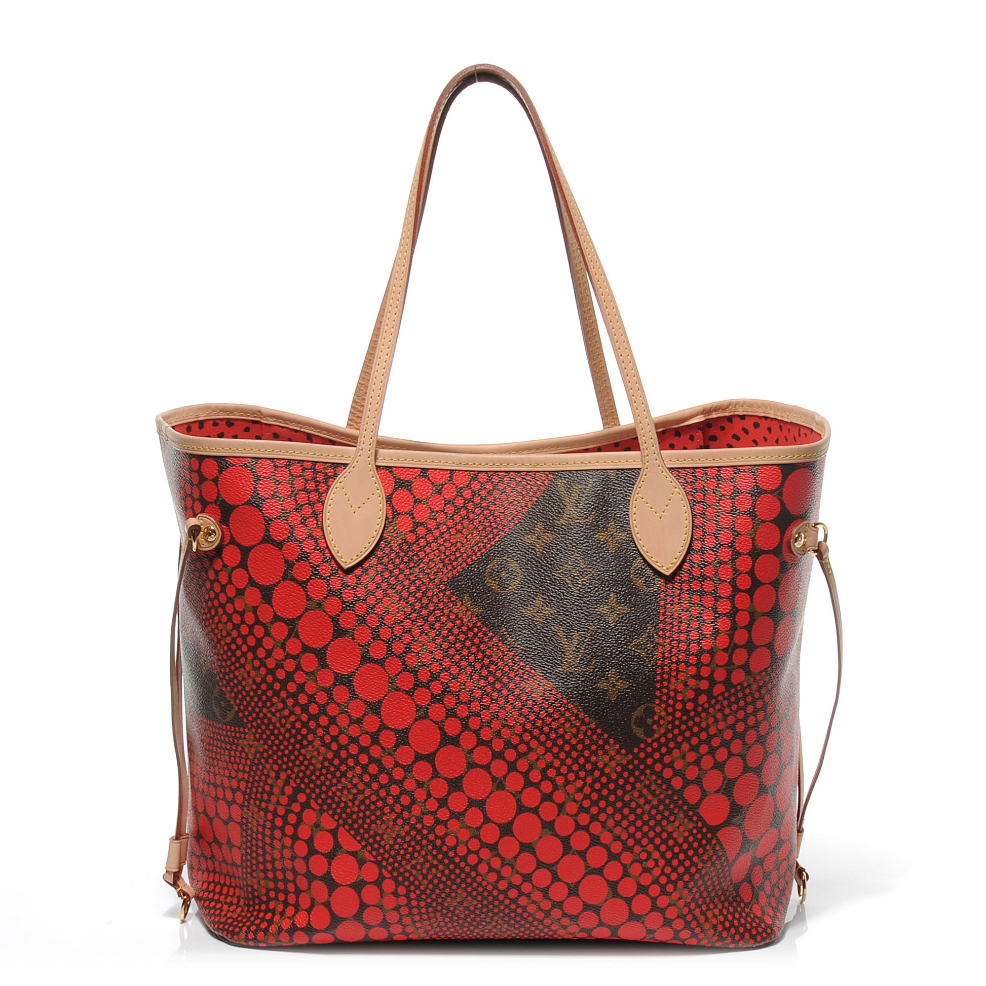 Louis Vuitton Monogram Kusama Waves Neverfull MM Red 1 of 10