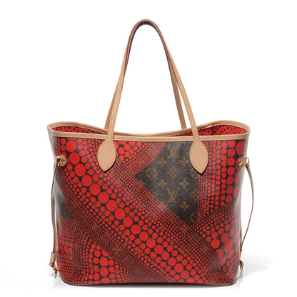 Louis Vuitton Monogram Kusama Waves Neverfull MM Red 1 of 10