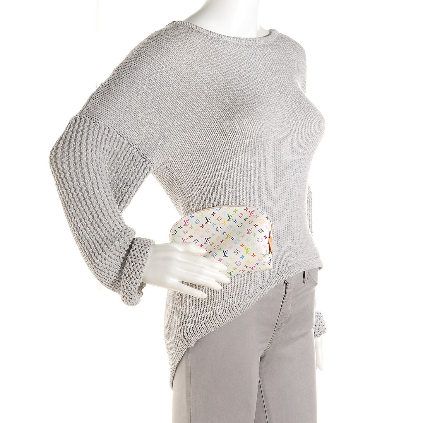 Monogram Multicolor Cosmetic Pouch White Litchi