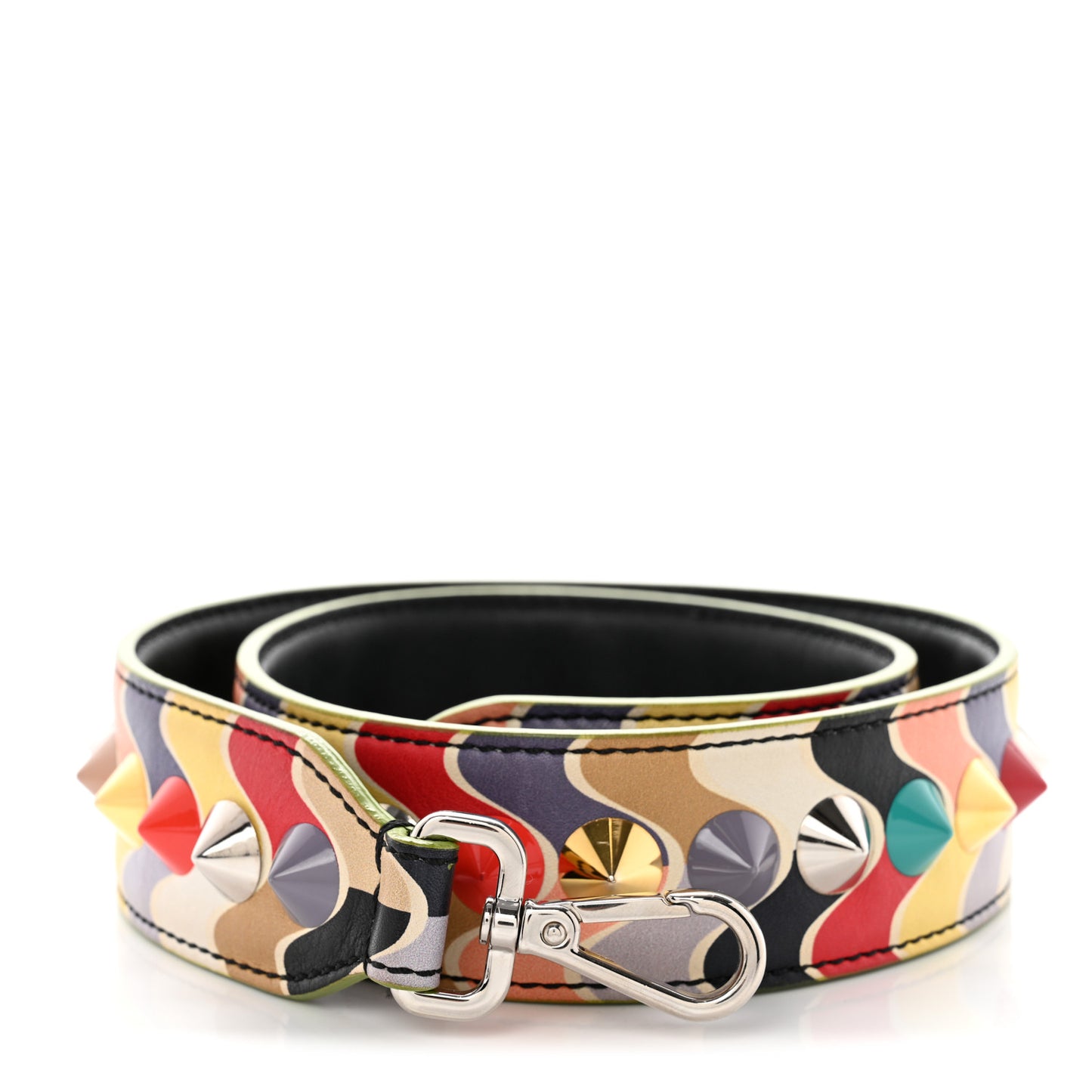 Calfskin Waves Studded Strap You Multicolor