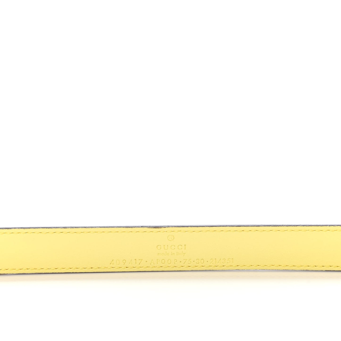Moon Calfskin Palladium Double G 20mm Belt 75 30 Banana