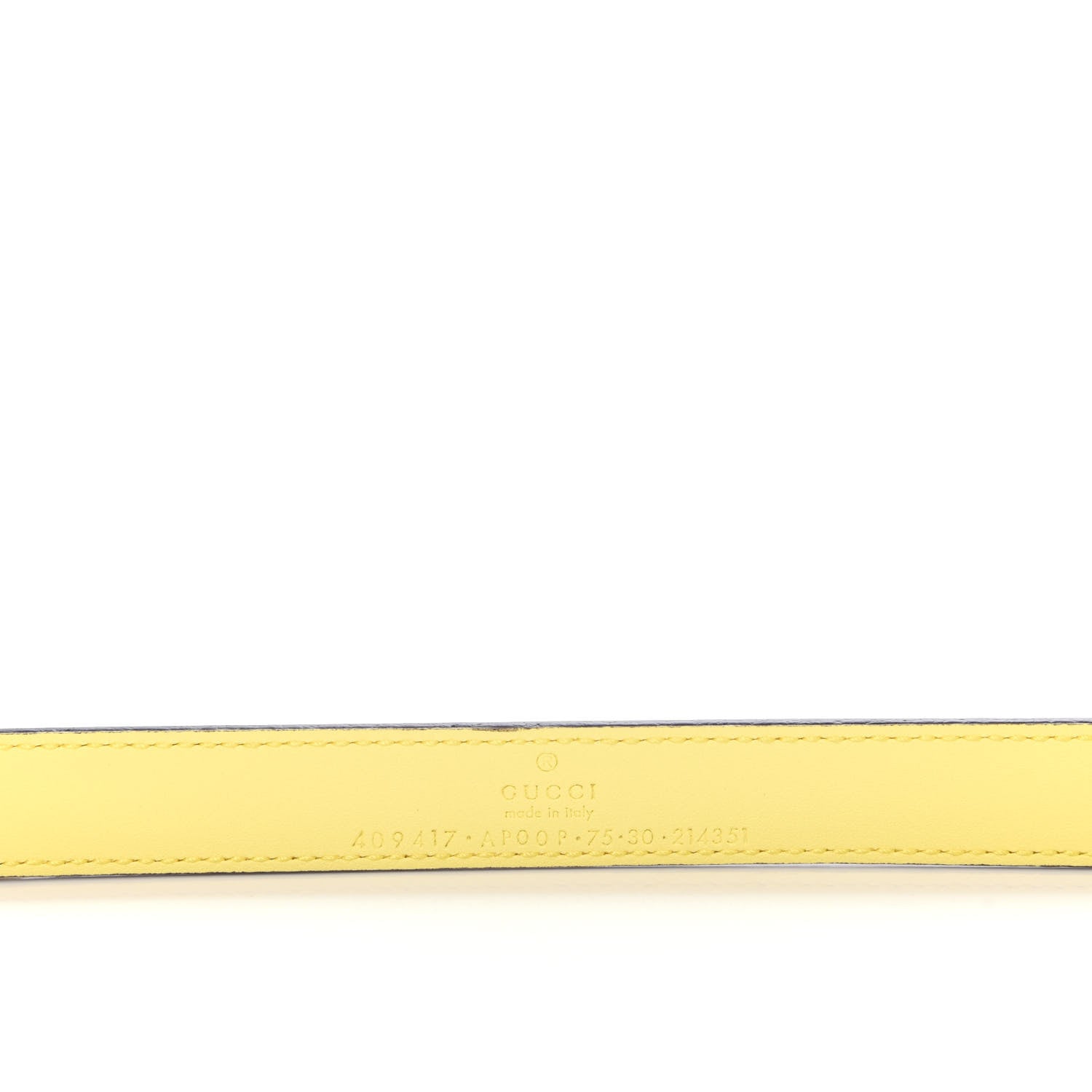 Gucci Moon Calfskin Palladium Double G 20mm Belt 75 30 Banana 5 of 5