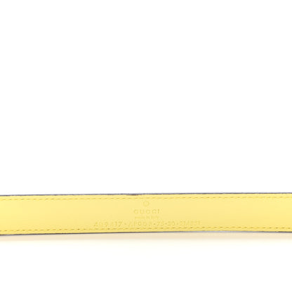 Gucci Moon Calfskin Palladium Double G 20mm Belt 75 30 Banana 5 of 5