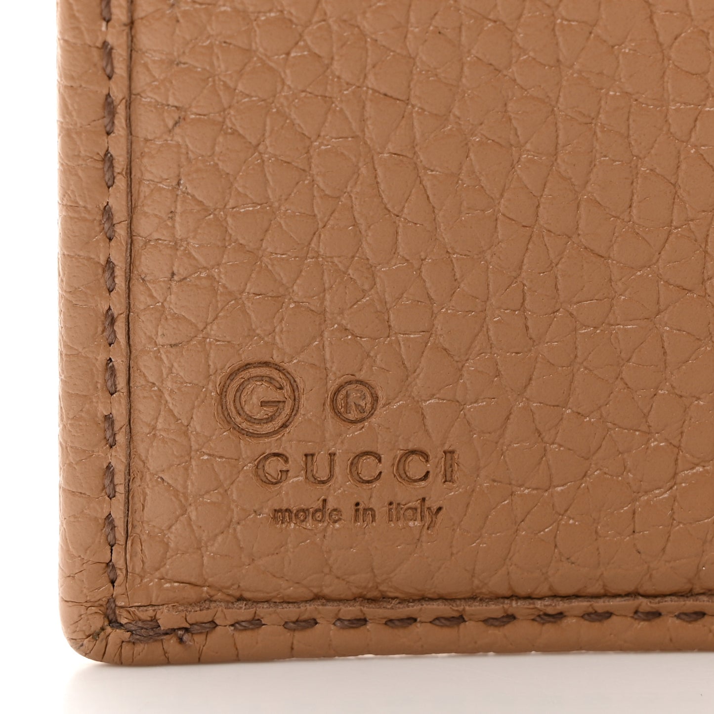 Pebbled Calfskin Soho Compact Flap Wallet Camelia