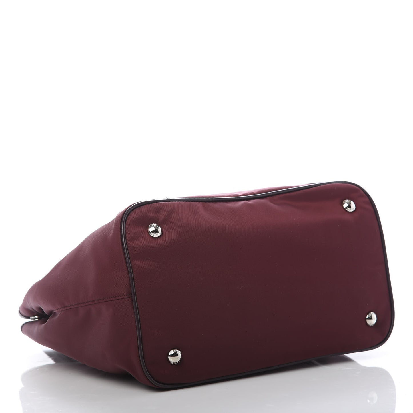 Nylon Tessuto Soft Calf Tote Granato