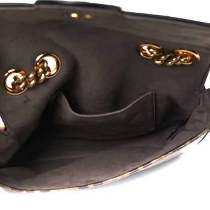 Fendi Glazed Fabric Vitello Century FF 1974 Stamp Patch Mini Double F Crossbody Bag Mogano Panna Black 5 of 9