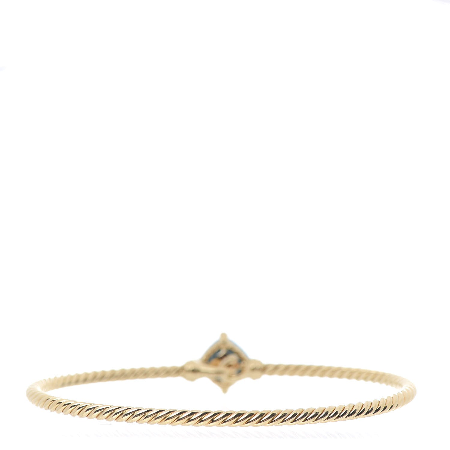 David Yurman 18K Yellow Gold Diamond Turquoise Chatelaine Bracelet 3 of 4