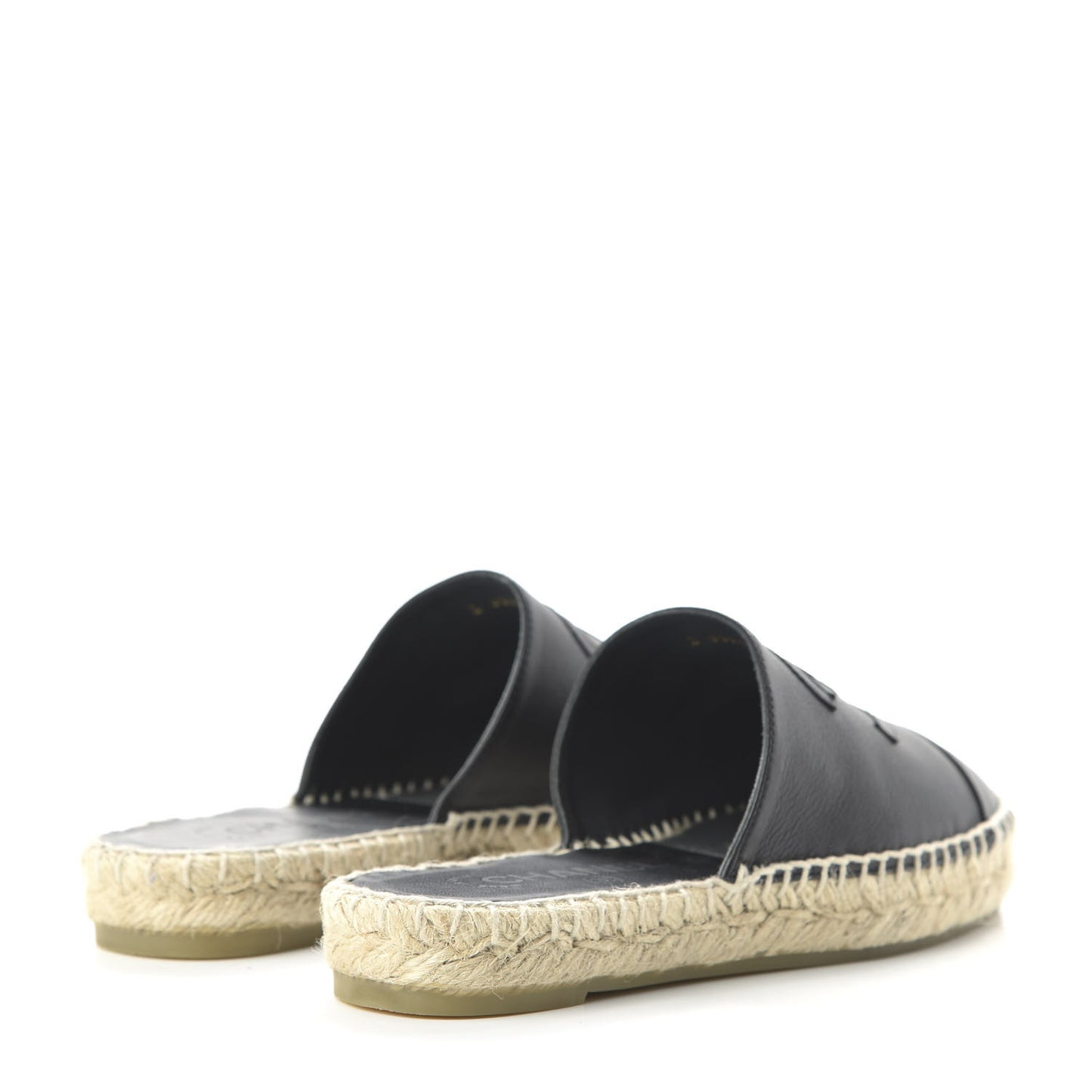 Calfskin CC Espadrille Mules 35 Black