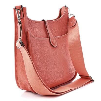 Hermes Taurillon Clemence Evelyne III PM Crevette 3 of 11