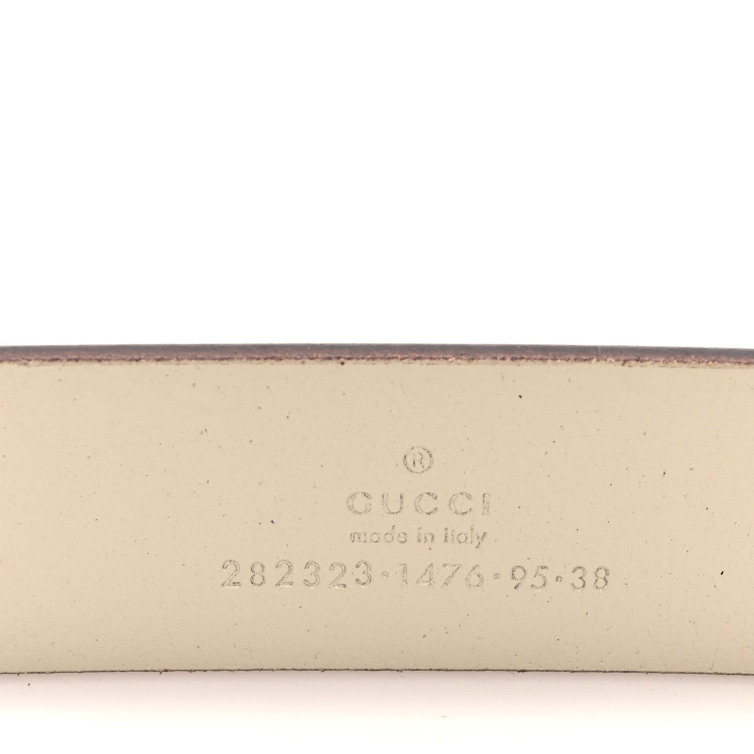 Gucci Margaux Calfskin Studded Interlocking G 30mm Belt 95 38 Mystic White 3 of 5