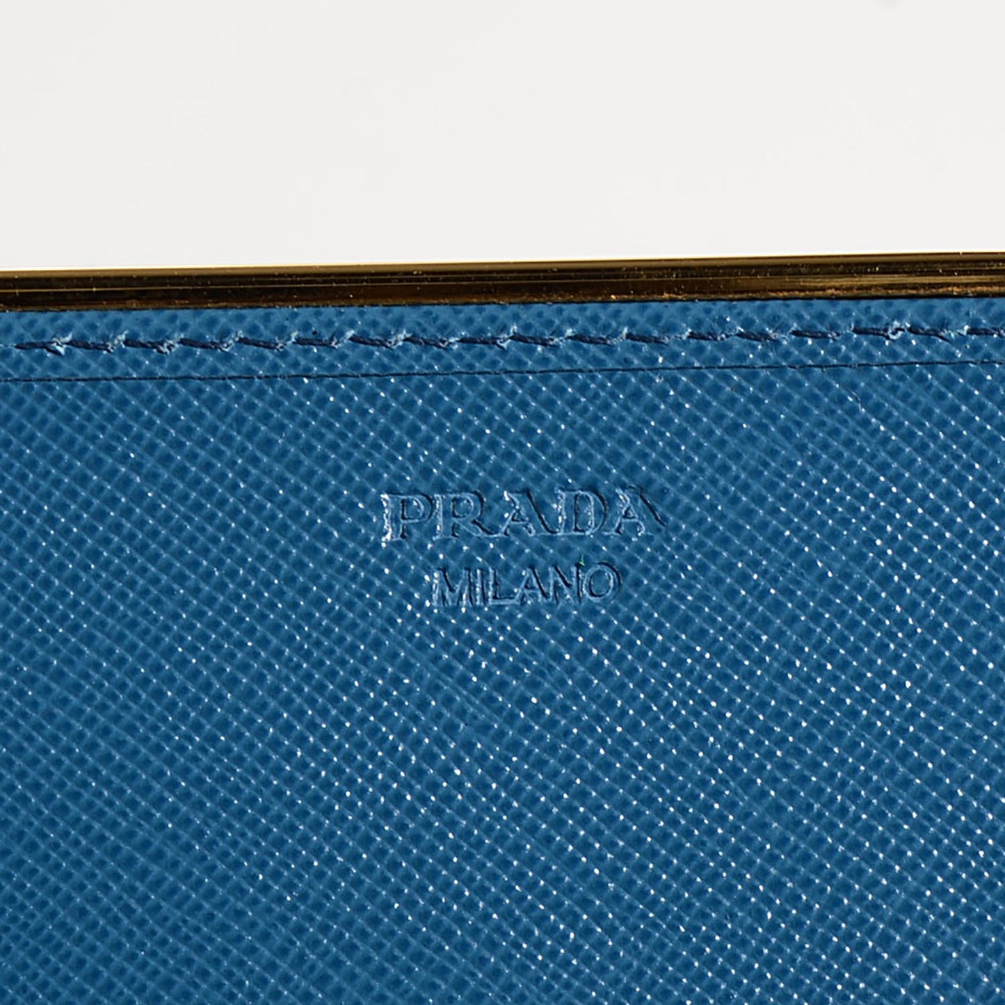 Saffiano Metal Clutch Cobalto