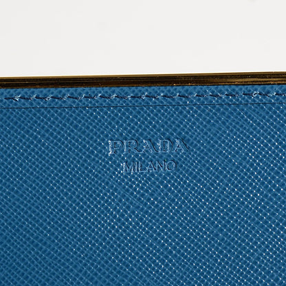 Prada Saffiano Metal Clutch Cobalto 8 of 9