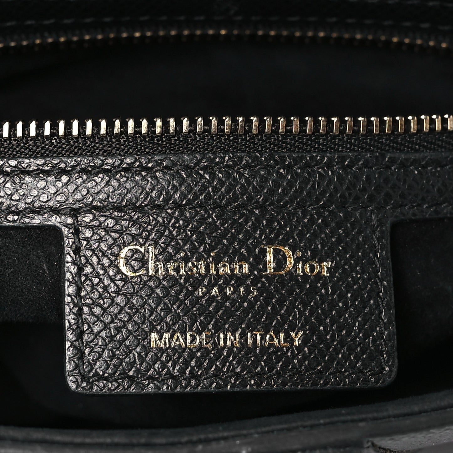 Grained Calfskin Saddle Bag Black