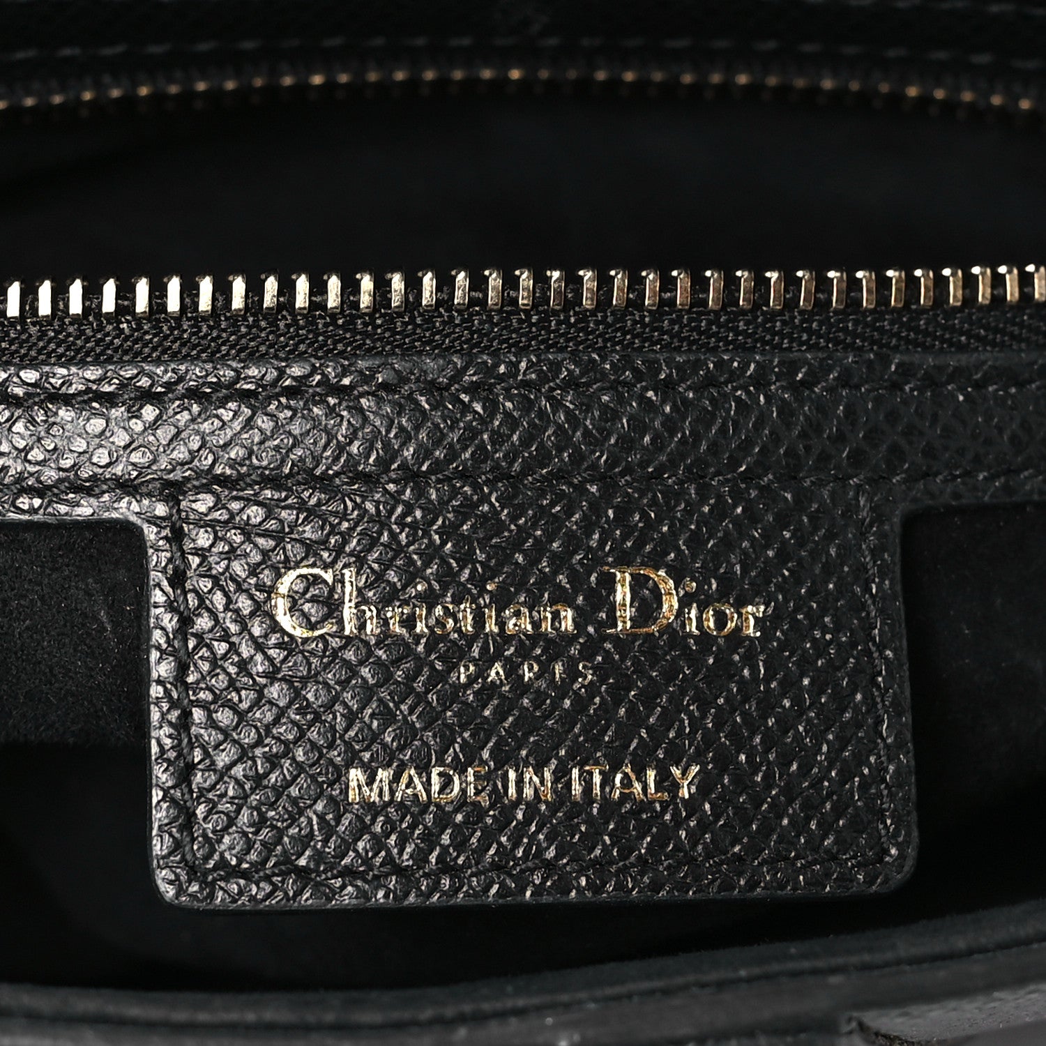Christian Dior Grained Calfskin Saddle Bag Black 6 of 8