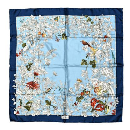 Gucci Silk Twill Wondergardenia Square Scarf Bluette 1 of 5
