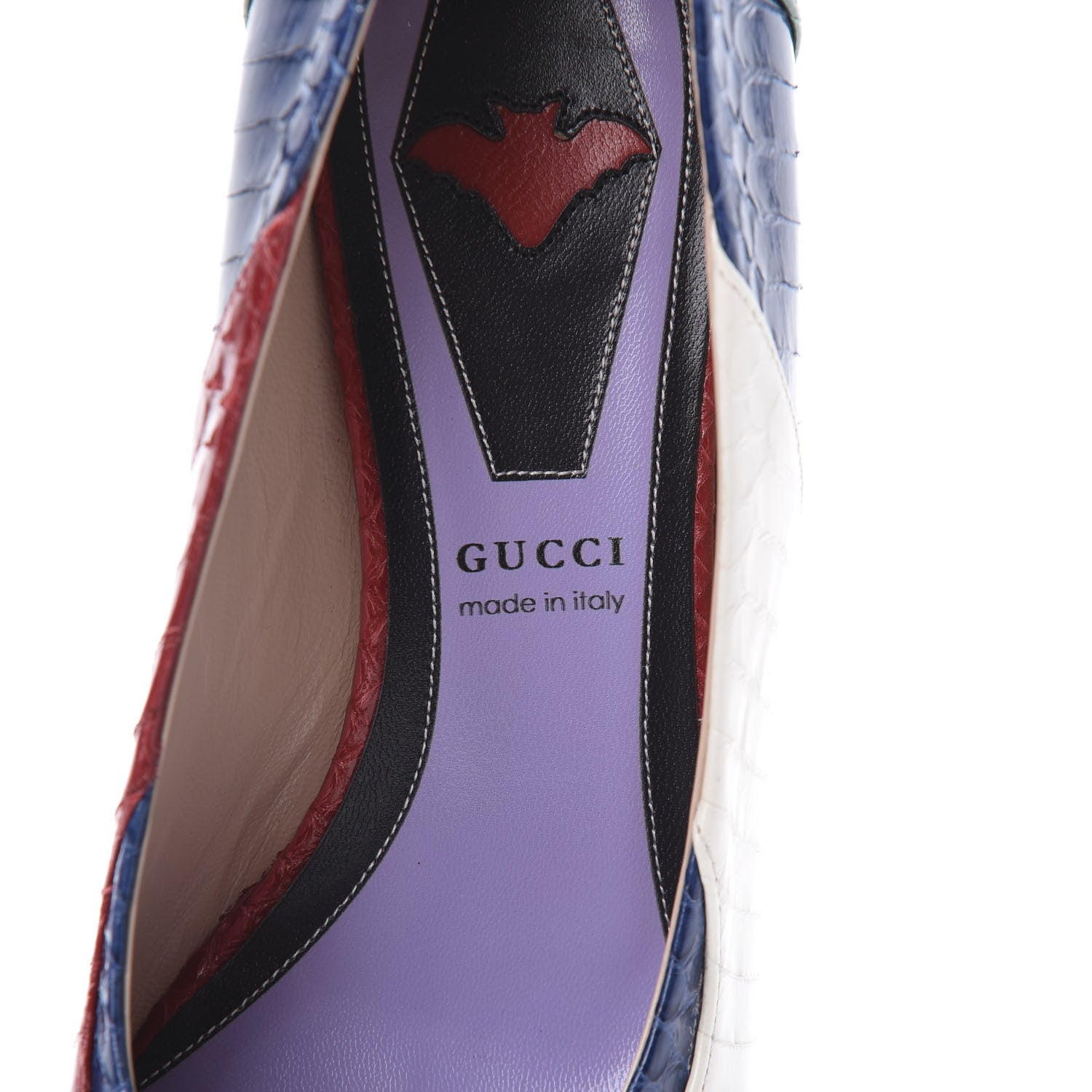 Gucci Snakeskin Crystal Double G Pumps 37 Multicolor 7 of 13