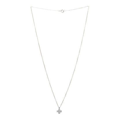 Tiffany 18K Yellow Gold Platinum Diamond Cruciform Cross Pendant Necklace 3 of 7