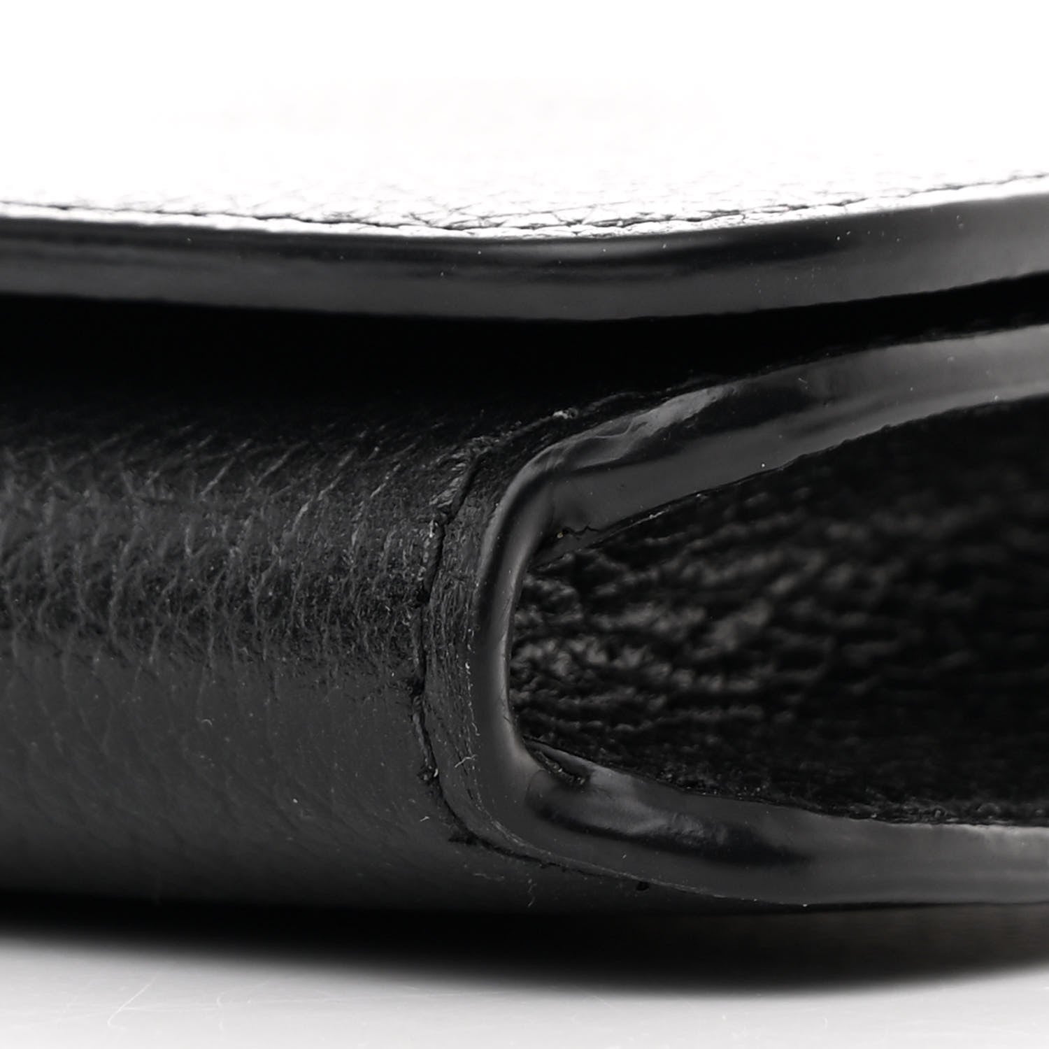 Balenciaga Grained Calfskin Logo Cash Phone Holder Wallet On Chain Black White 11 of 12