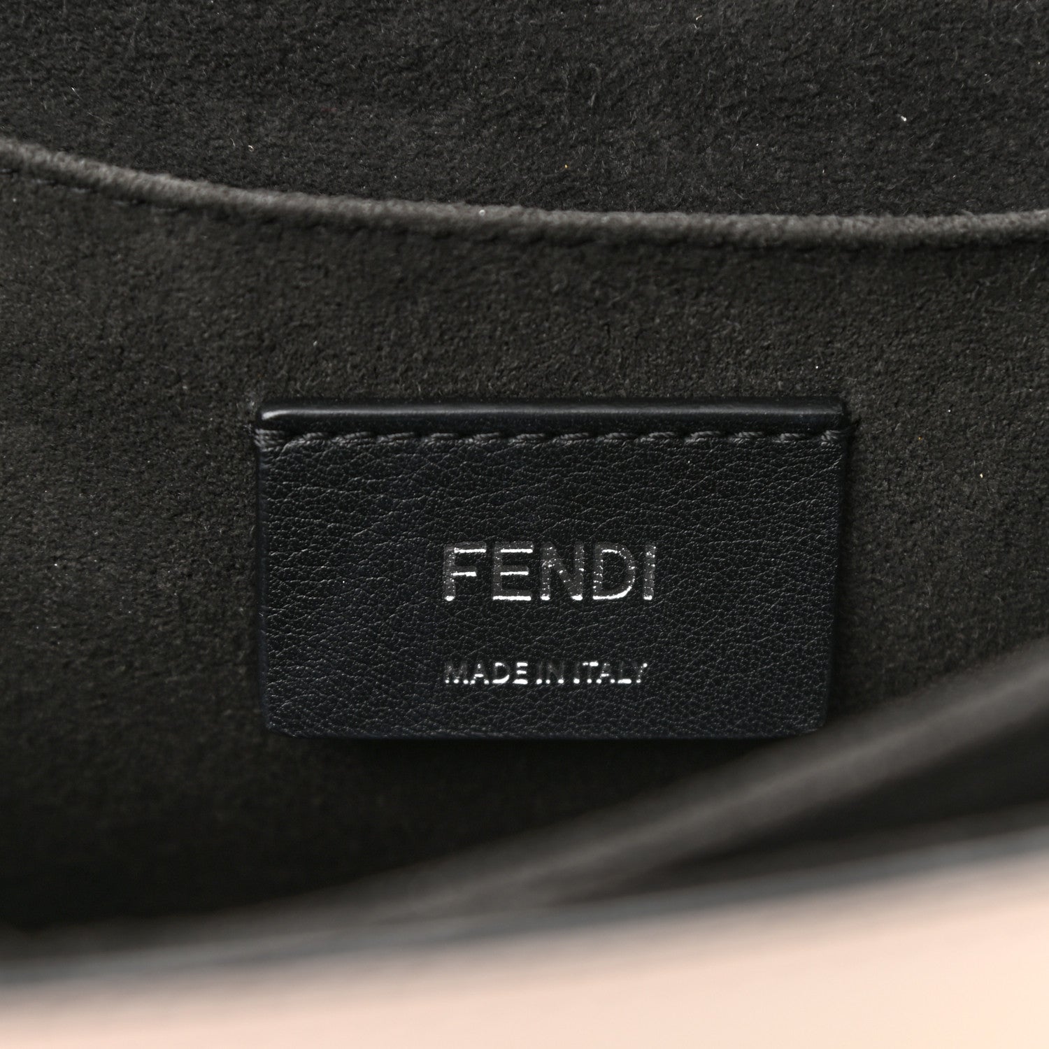 Fendi Vitello Liberty Pearl Bi-Color Flowers and Bows Scalloped Studded Kan I Shoulder Bag Black Camelia 6 of 10