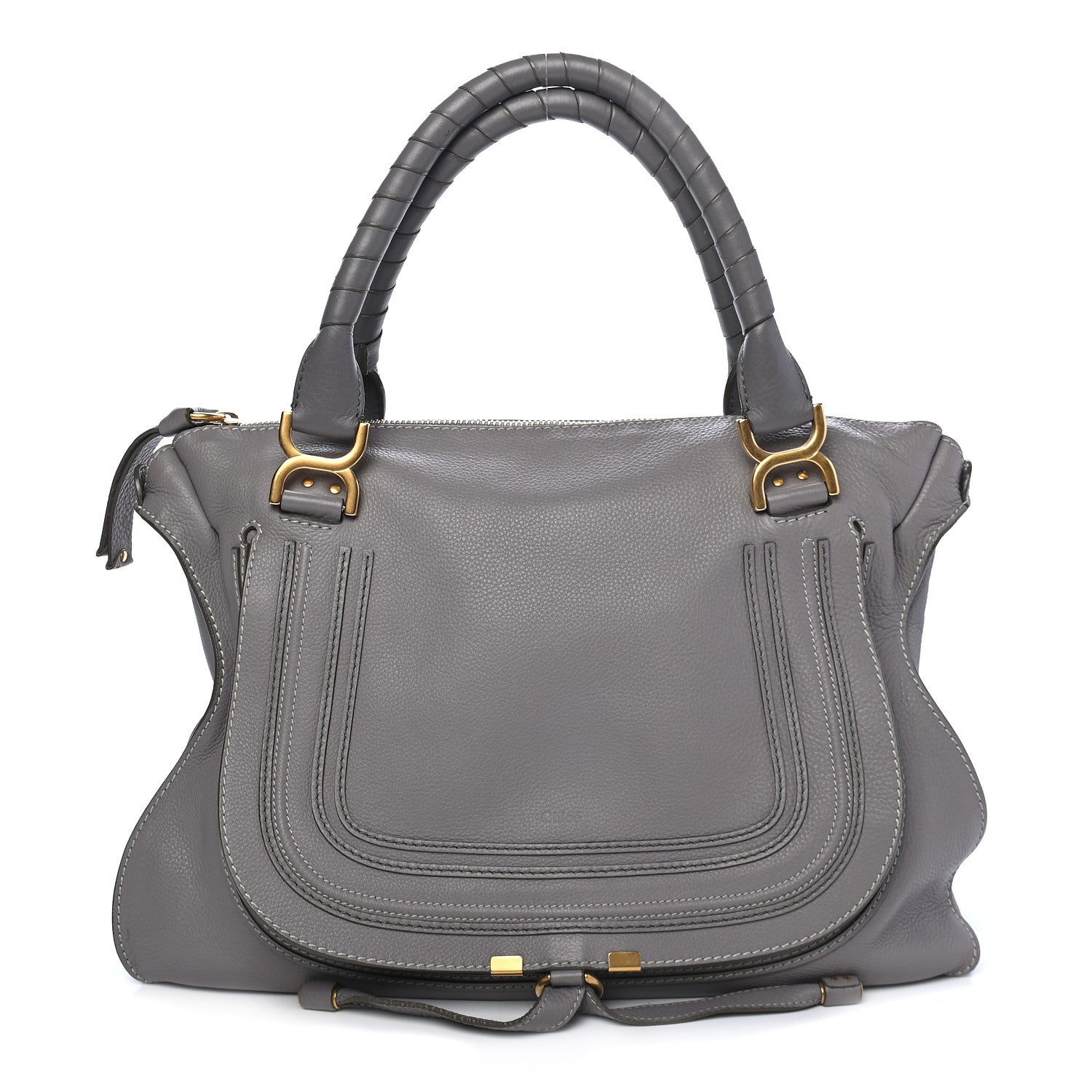 Chloe Calfskin Large Marcie Satchel Cashmere Grey 1 of 9