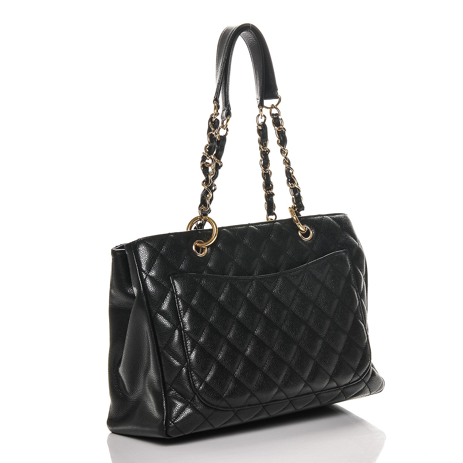 Chanel Caviar Quilted Grand Shopping Tote GST Black 3 of 7